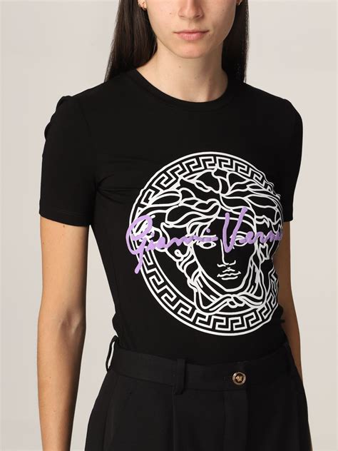 versace tshirt donna|versace long sleeve shirts women's.